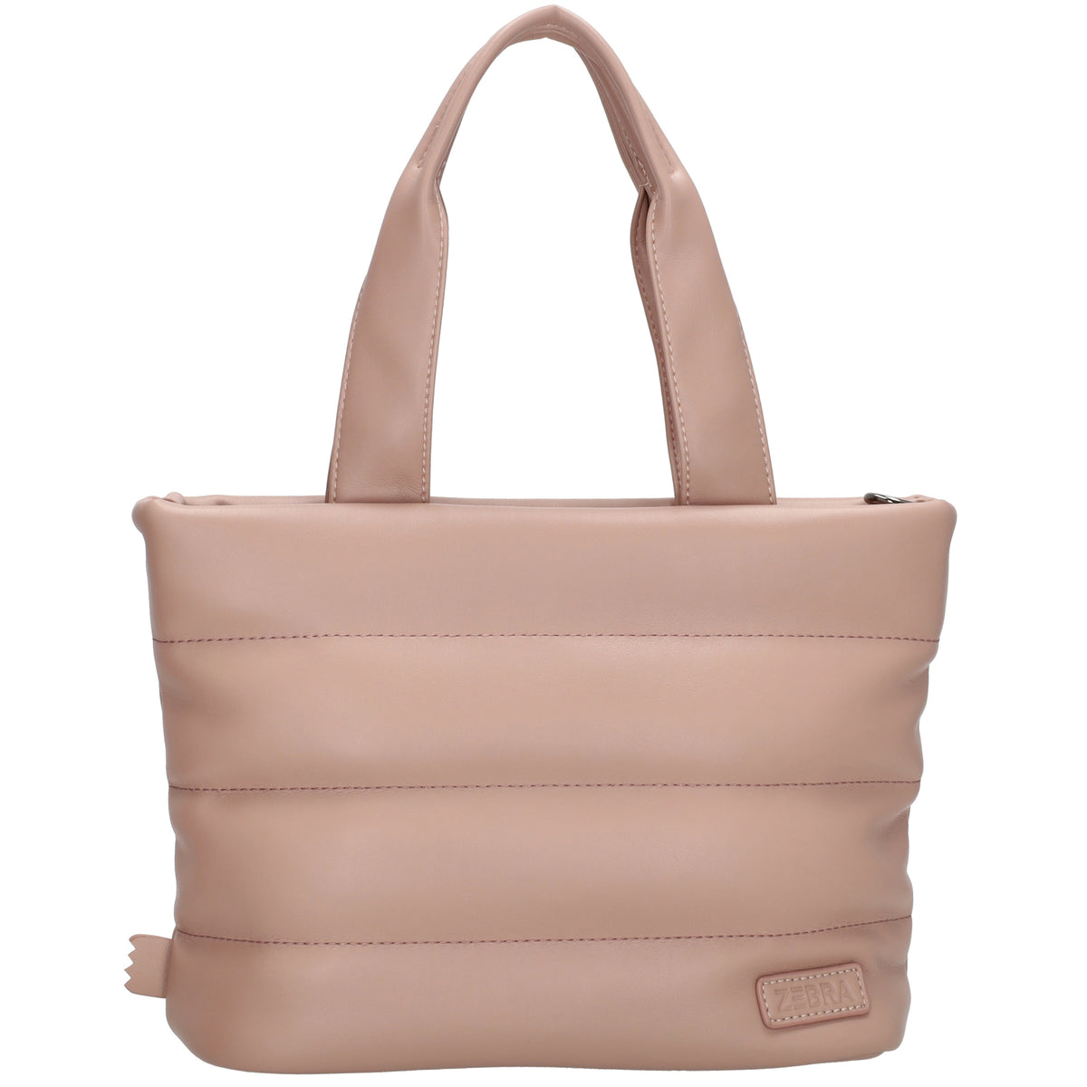 Umhängetasche gesteppt 30x20cm in Altrosa aus Kunstleder - leder-accessoires.com
