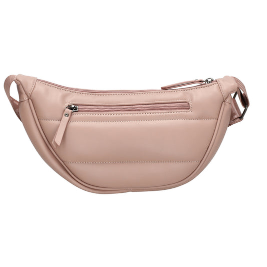 Bodybag gesteppt 33x16cm in Altrosa aus Kunstleder - leder-accessoires.com