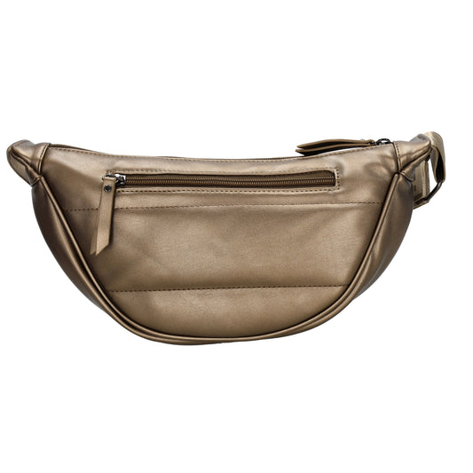 Bodybag gesteppt 33x16cm in Bronze aus Kunstleder - leder-accessoires.com