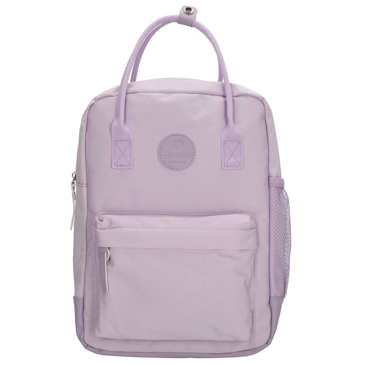 Rucksack 23x31,5cm in Flieder mit Reißverschluss und Vortasche - leder-accessoires.com