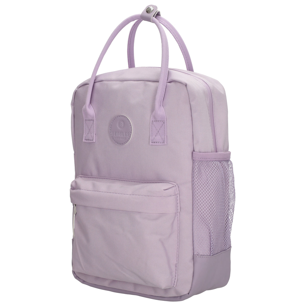 Rucksack 23x31,5cm in Flieder mit Reißverschluss und Vortasche - leder-accessoires.com