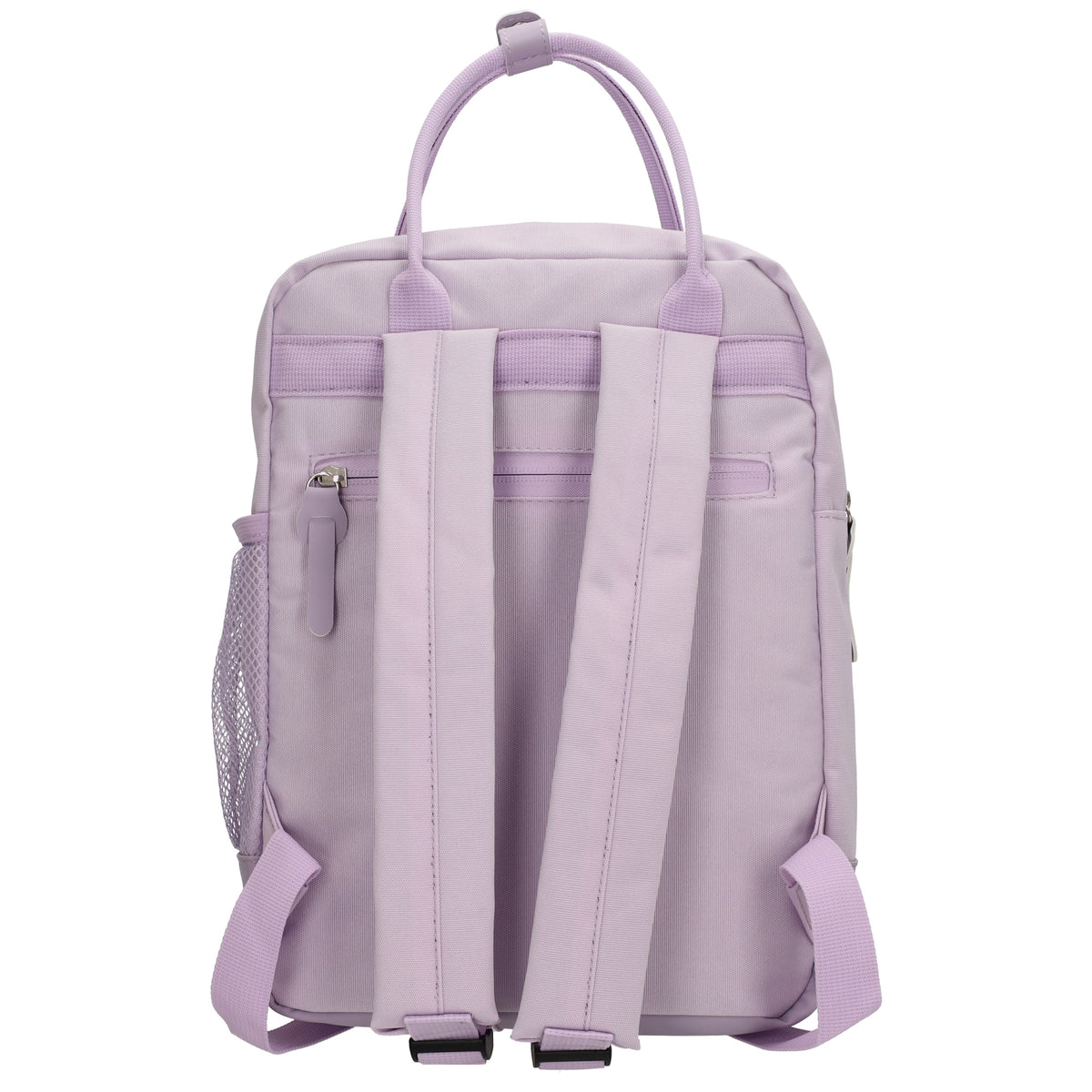 Rucksack 23x31,5cm in Flieder mit Reißverschluss und Vortasche - leder-accessoires.com