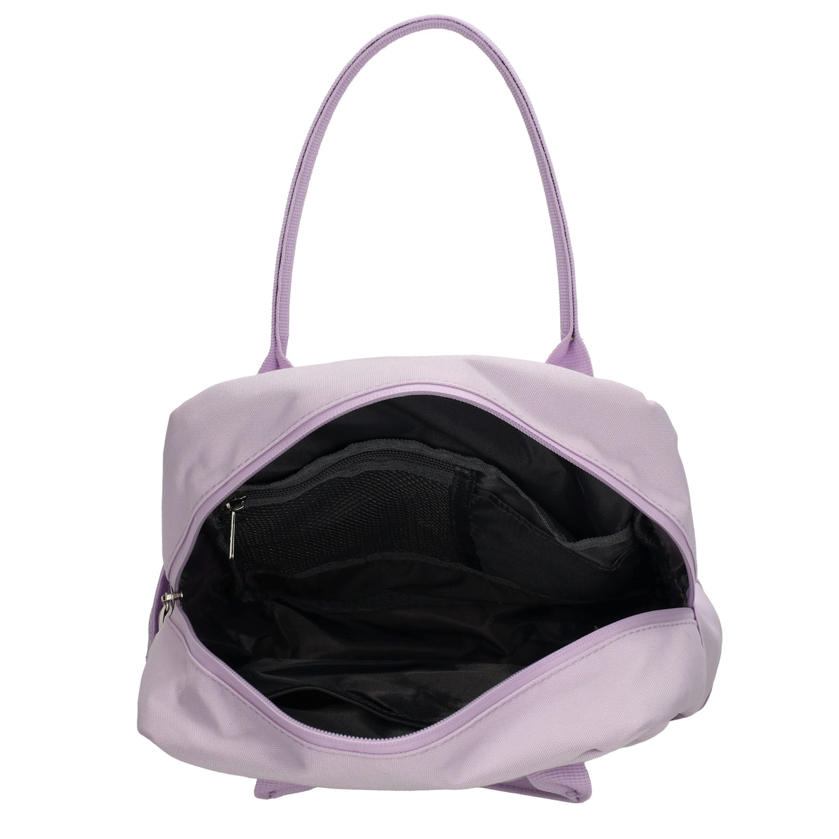 Rucksack 23x31,5cm in Flieder mit Reißverschluss und Vortasche - leder-accessoires.com
