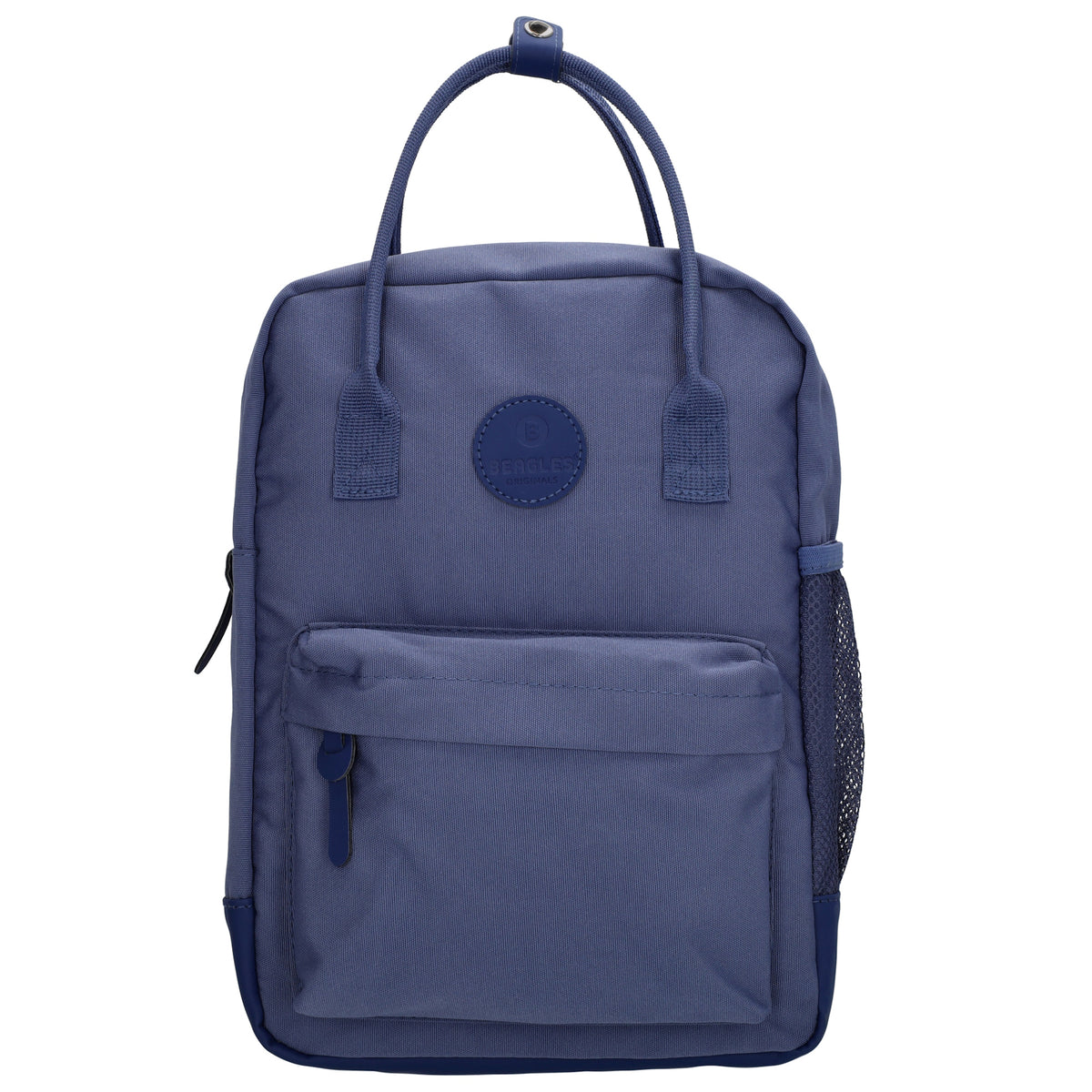 Rucksack 23x31,5cm in Jeans mit Reißverschluss und Vortasche - leder-accessoires.com