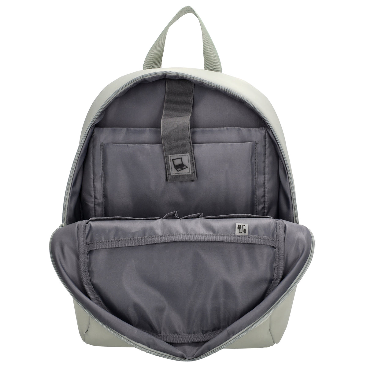 City-| Reiserucksack 24 x 38cm in Minze mit Reißverschluss - leder-accessoires.com