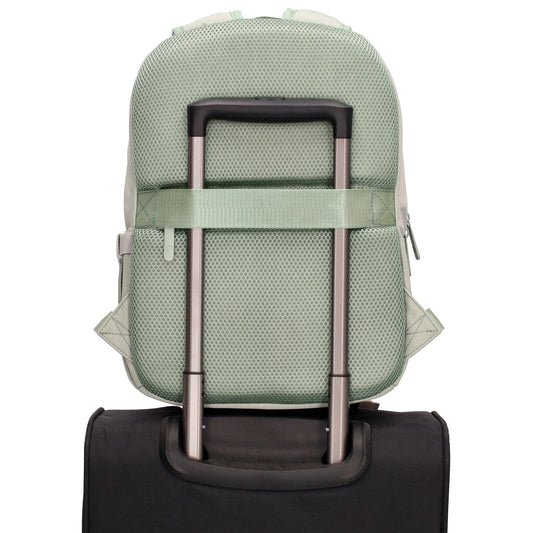 City-| Reiserucksack 24 x 38cm in Minze mit Reißverschluss - leder-accessoires.com
