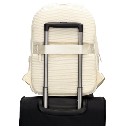 City-| Reiserucksack 24 x 38cm in Creme mit Reißverschluss - leder-accessoires.com