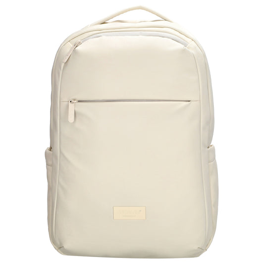 Business-|Rucksack 32 x 45cm in Creme mit Trolley-Aufsteckfunktion - leder-accessoires.com