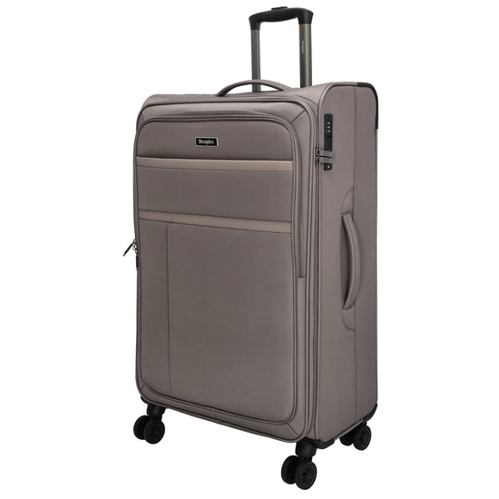 Reisetrolley|Weichgepäck im SET 76|66|57cm in Taupe mit 4-Rad - leder-accessoires.com