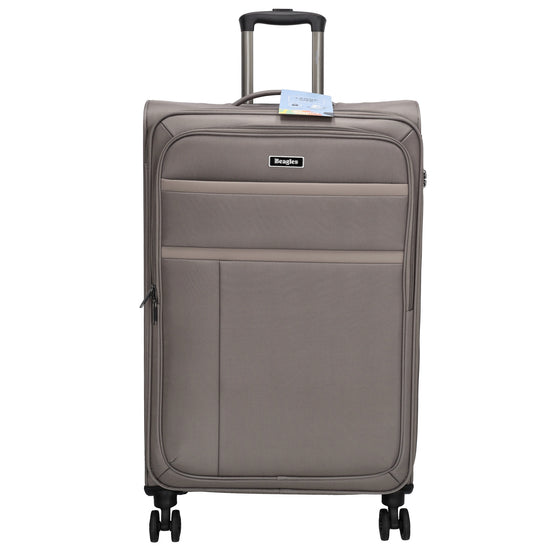 Reisetrolley|Weichgepäck im SET 76|66|57cm in Taupe mit 4-Rad - leder-accessoires.com