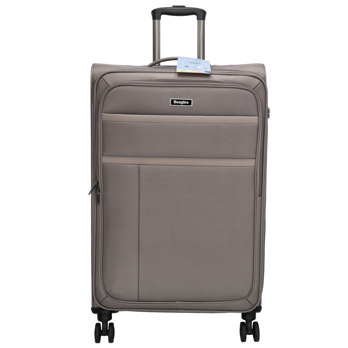 Reisetrolley|Weichgepäck im SET 76|66|57cm in Taupe mit 4-Rad - leder-accessoires.com