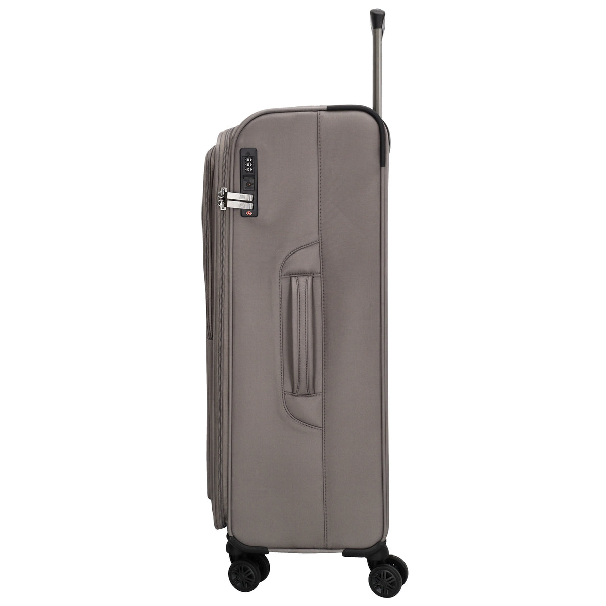 Reisetrolley|Weichgepäck im SET 76|66|57cm in Taupe mit 4-Rad - leder-accessoires.com