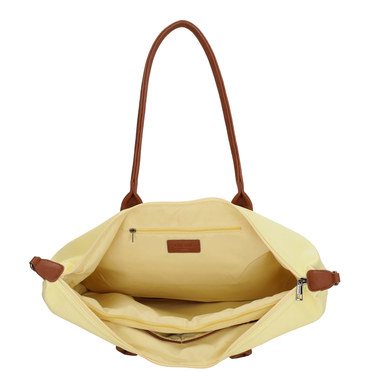 Gelber Shopper 51x33cm mit Laptopfach 15,6 Zoll - leder-accessoires.com