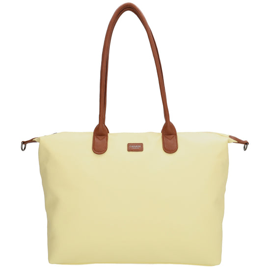 Gelber Shopper 51x33cm mit Laptopfach 15,6 Zoll - leder-accessoires.com
