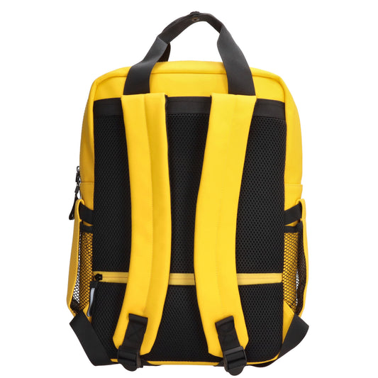 Schul-| Businessrucksack 40 x 37cm wasserabweisend in Gelb mit Reißverschluss - leder-accessoires.com