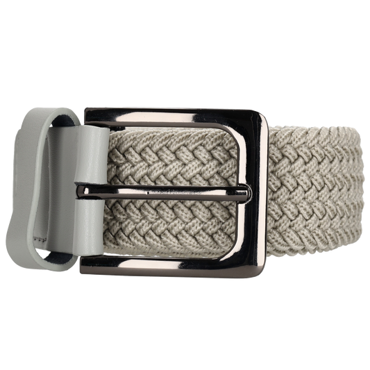 Stretchgürtel|Bandgürtel 35mm in Beige mit Dornschließe - leder-accessoires.com