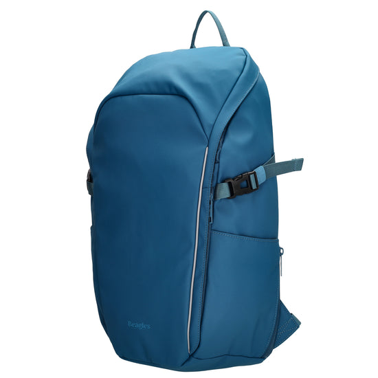 Rucksack 47x30cm in Jeansblau mit Brustgurt und Aufsteckfunktion - leder-accessoires.com