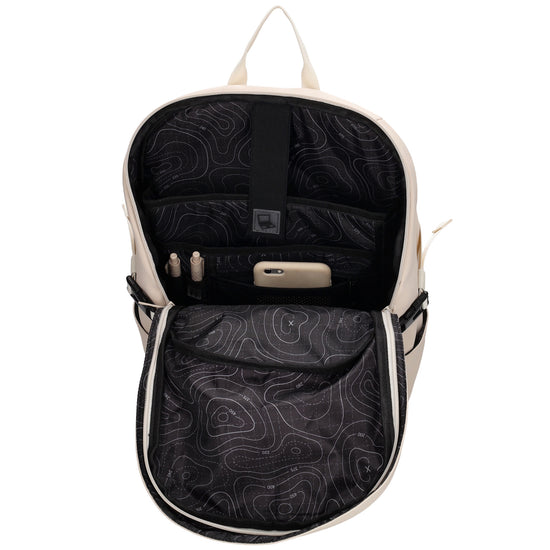 Rucksack 47x30cm in Creme mit Brustgurt und Aufsteckfunktion - leder-accessoires.com