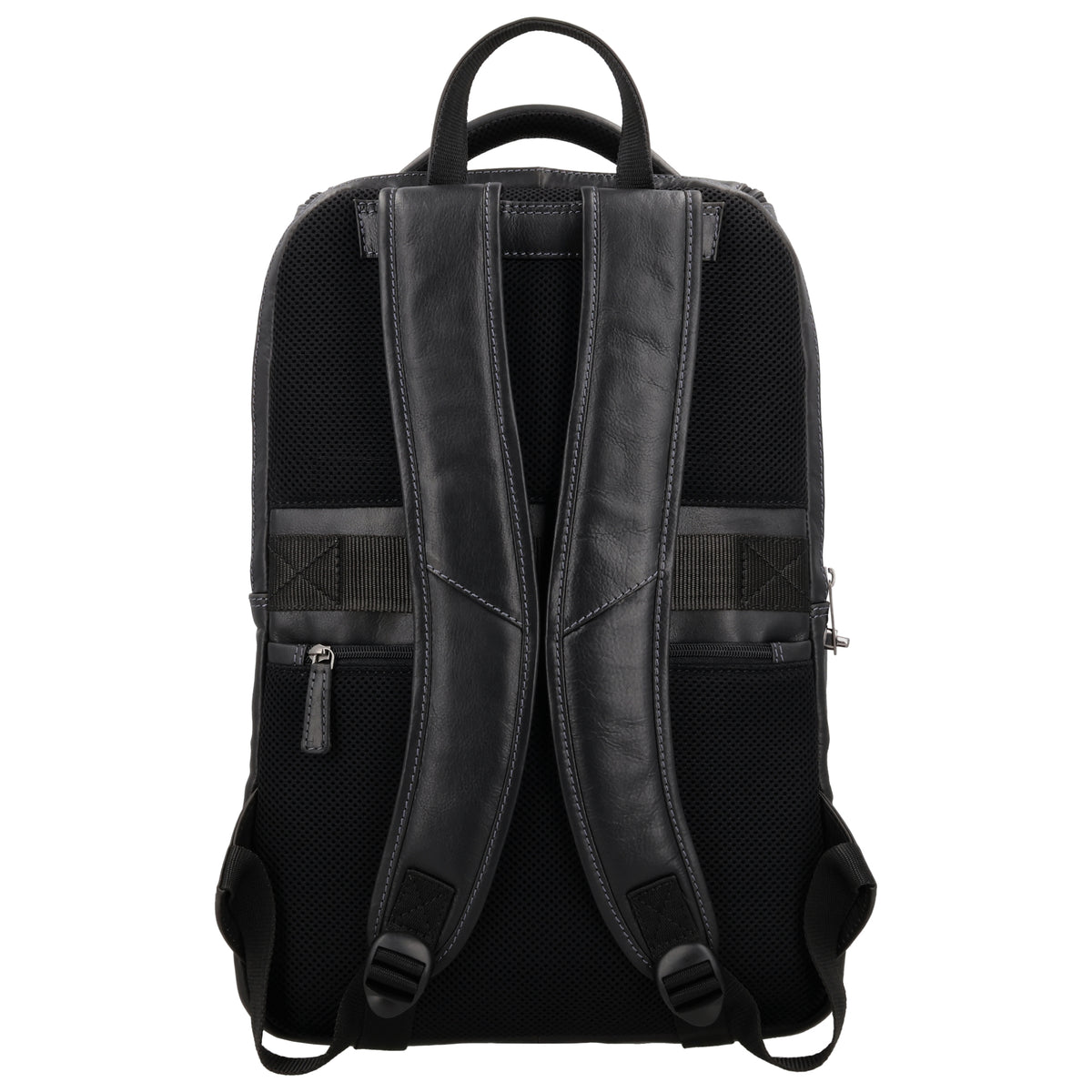 Laptop| Business Rucksack aus Leder in Schwarz mit Überschlag - leder-accessoires.com