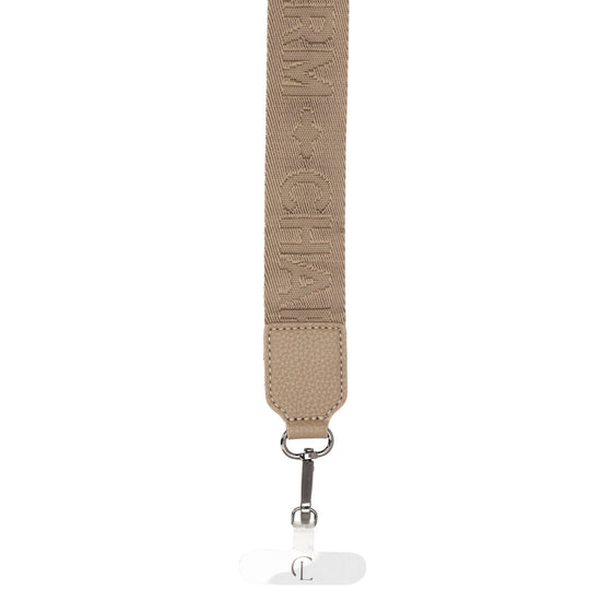 Schulterriemen Taupe 140x40cm für Handy & Tasche – Eleganter Phone Strap - leder-accessoires.com