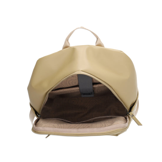 Rucksack 40x28cm in Taupe mit Aufsteckfunktion - leder-accessoires.com