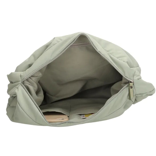 Schultertasche 35x32cm Minze aus Nylon|Polyester - leder-accessoires.com