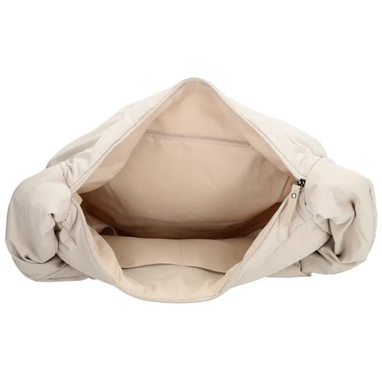 Schultertasche 35x32cm Creme aus Nylon|Polyester - leder-accessoires.com
