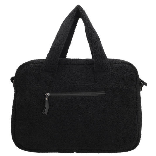 Teddy-Wickeltasche 40x28cm in Schwarz – Stylisch & praktisch - leder-accessoires.com