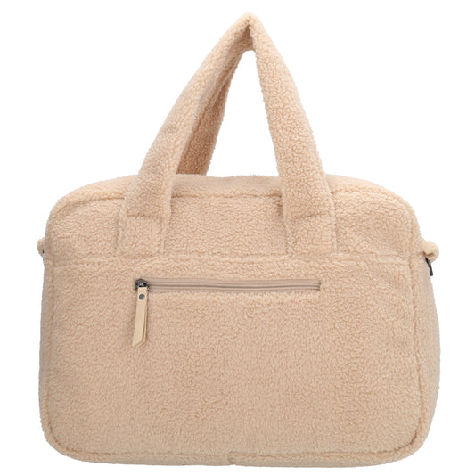 Teddy-Wickeltasche 40x28cm in Creme – Helle, moderne Babybag - leder-accessoires.com