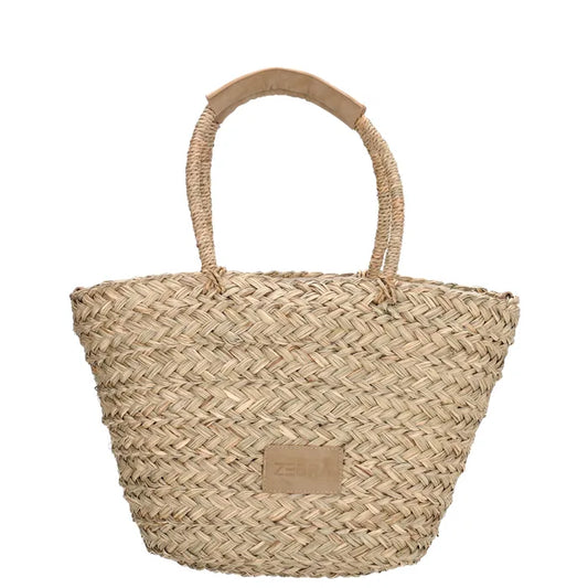 Sola Korbtasche 54x28cm Zitrone – Sommerliche Basttasche für Damen