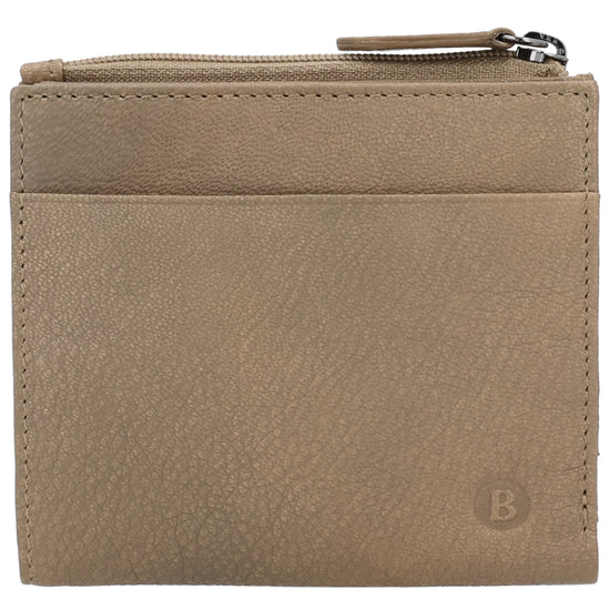 Portemonnaie Taupe mit cleverer Innenaufteilung - leder-accessoires.com