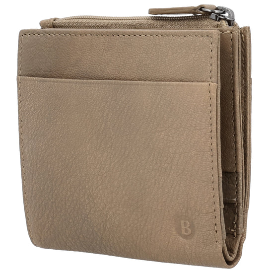 Portemonnaie Taupe mit cleverer Innenaufteilung - leder-accessoires.com