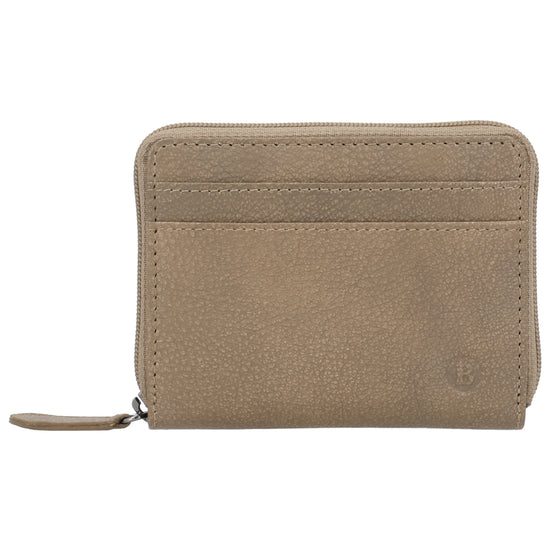 Börse klein in Taupe mit Rundumreißverschluss - leder-accessoires.com