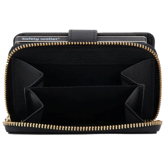 RFID Kartenetui 11x8cm Schwarz kompakt mit Alu-Case - leder-accessoires.com