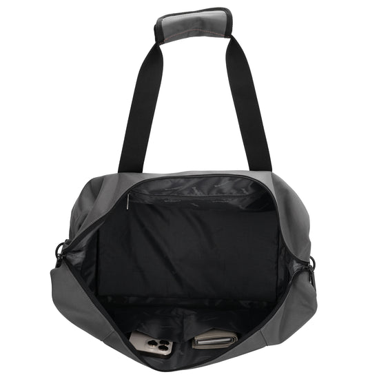 Reisetasche 40 x 32cm in Grau mit Reißverschluss - leder-accessoires.com