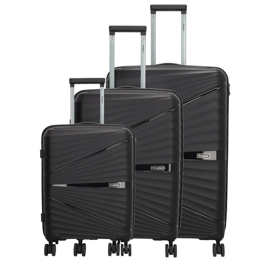 Kofferset Schwarz 3-teilig 75|65|55cm – Robustes Reisegepäck Set