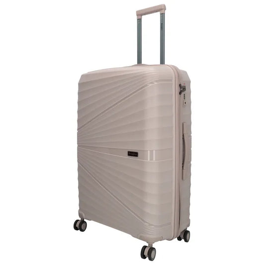 Kofferset Helltaupe 3-teilig 75|65|55cm – Erweiterbar mit TSA-Schloss