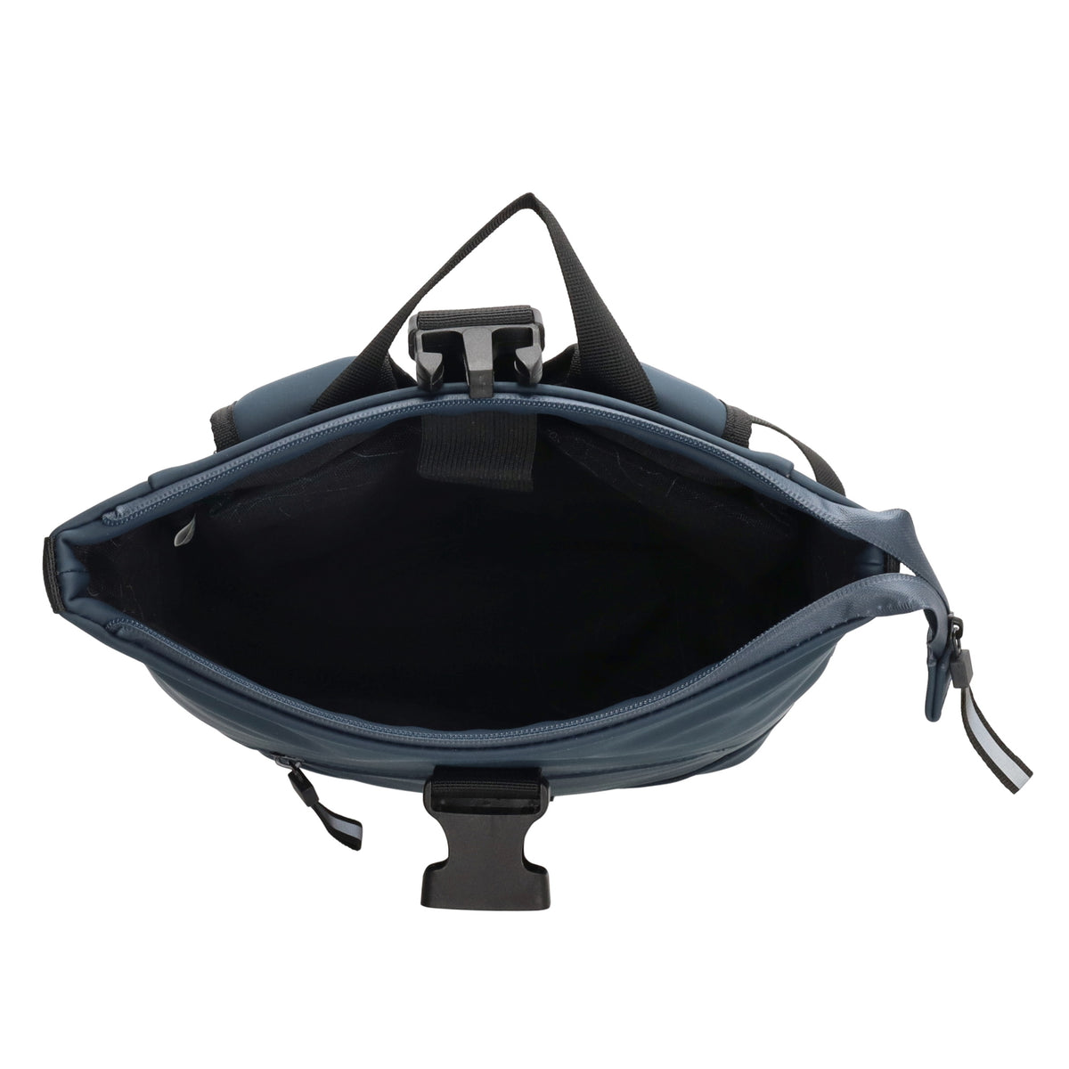 Rolltoprucksack 42x28x10cm in Blau|Marine mit Klickverschluss - leder-accessoires.com