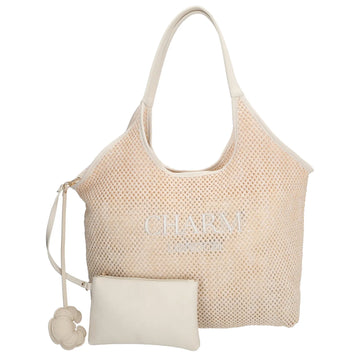 London Shoreditch Shopper 46x52cm Creme – Sommerliche Damen Shopper