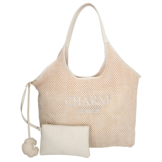 London Shoreditch Shopper 46x52cm Creme – Sommerliche Damen Shopper