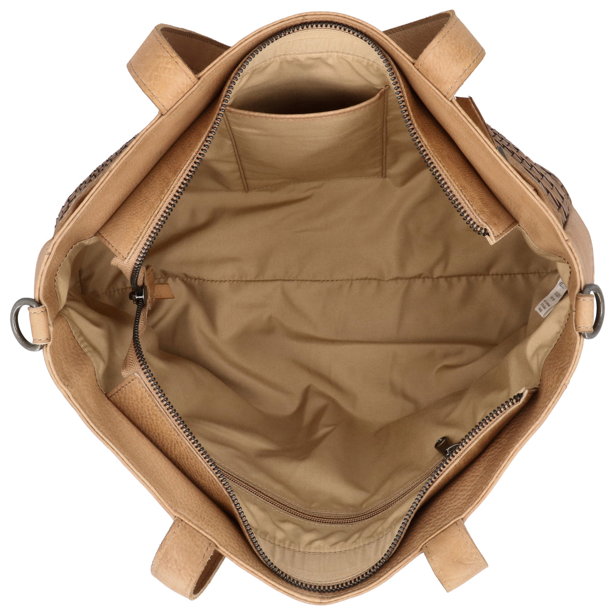 Vollleder Shopper in Taupe 35x25x10cm im Boho Chic Stil - leder-accessoires.com
