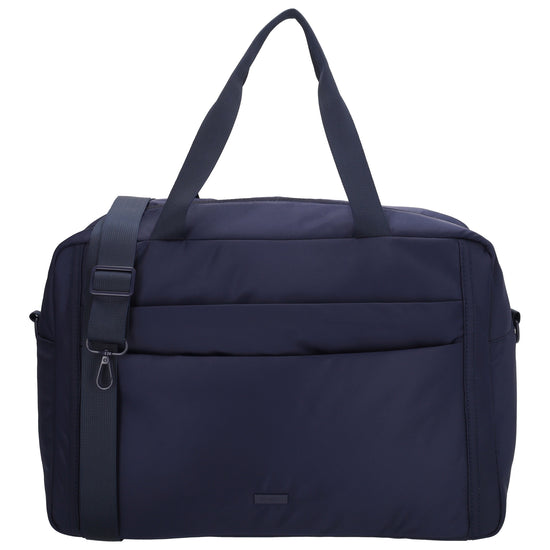 Reisetasche 41 x 28cm in Dunkelblau mit Aufsteckfunktion - leder-accessoires.com