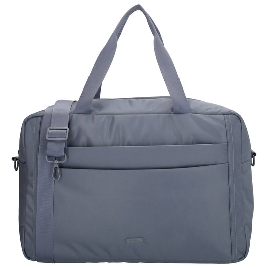 Reisetasche 41 x 28cm in Jeansblau mit Aufsteckfunktion - leder-accessoires.com