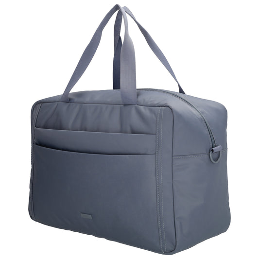 Reisetasche 41 x 28cm in Jeansblau mit Aufsteckfunktion - leder-accessoires.com