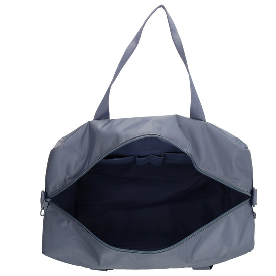 Reisetasche 41 x 28cm in Jeansblau mit Aufsteckfunktion - leder-accessoires.com