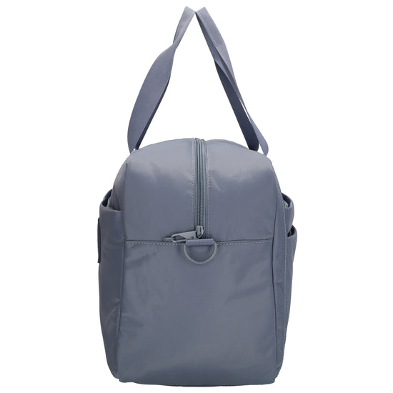 Reisetasche 41 x 28cm in Jeansblau mit Aufsteckfunktion - leder-accessoires.com