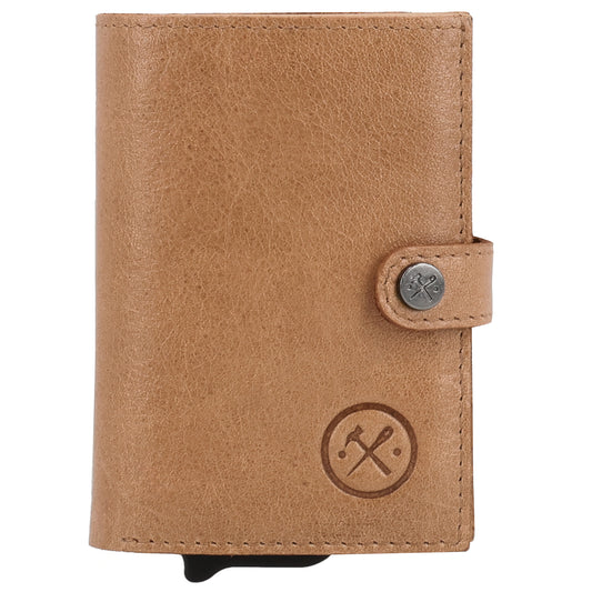 Safety Wallet Natur – Kartenhalter Leder mit RFID Schutz - leder-accessoires.com