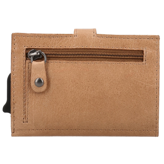Safety Wallet Natur – Kartenhalter Leder mit RFID Schutz - leder-accessoires.com