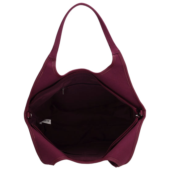 Shopper | Strandtasche 51x32cm Pink gestreift mit Reißverschluss - leder-accessoires.com