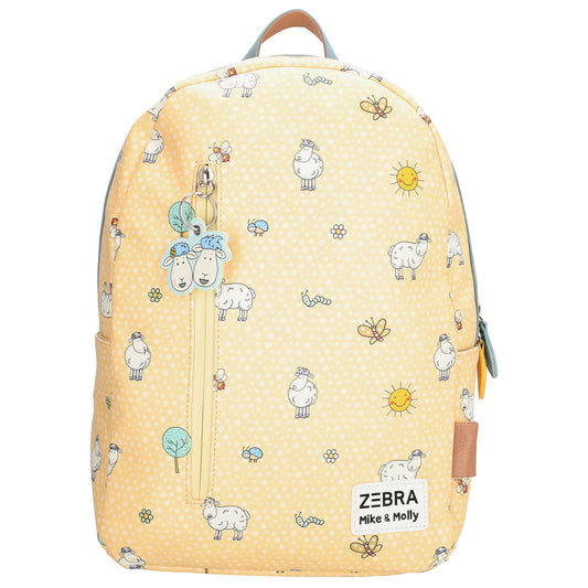 Kinderrucksack 35x10x25cm mit Schäfchen in Gelb